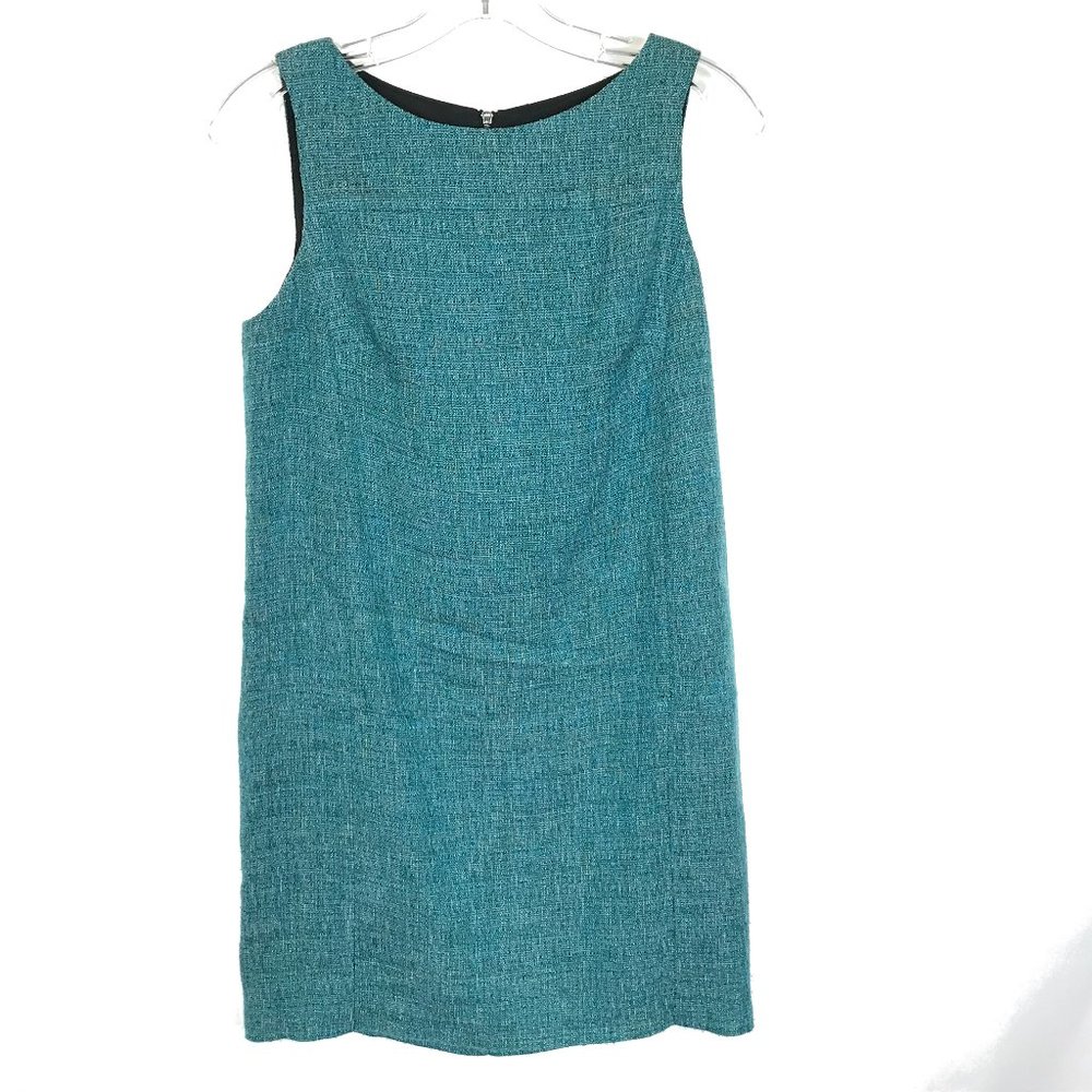 Womens Size 2 Rag & Bone Teal Blue Wool Tweed Sleeve Mini Dress